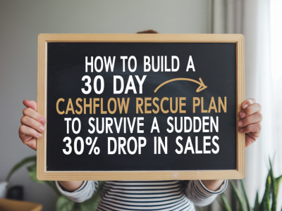 How to build a 30-day cashflow rescue plan to survive a sudden 30% drop in sales