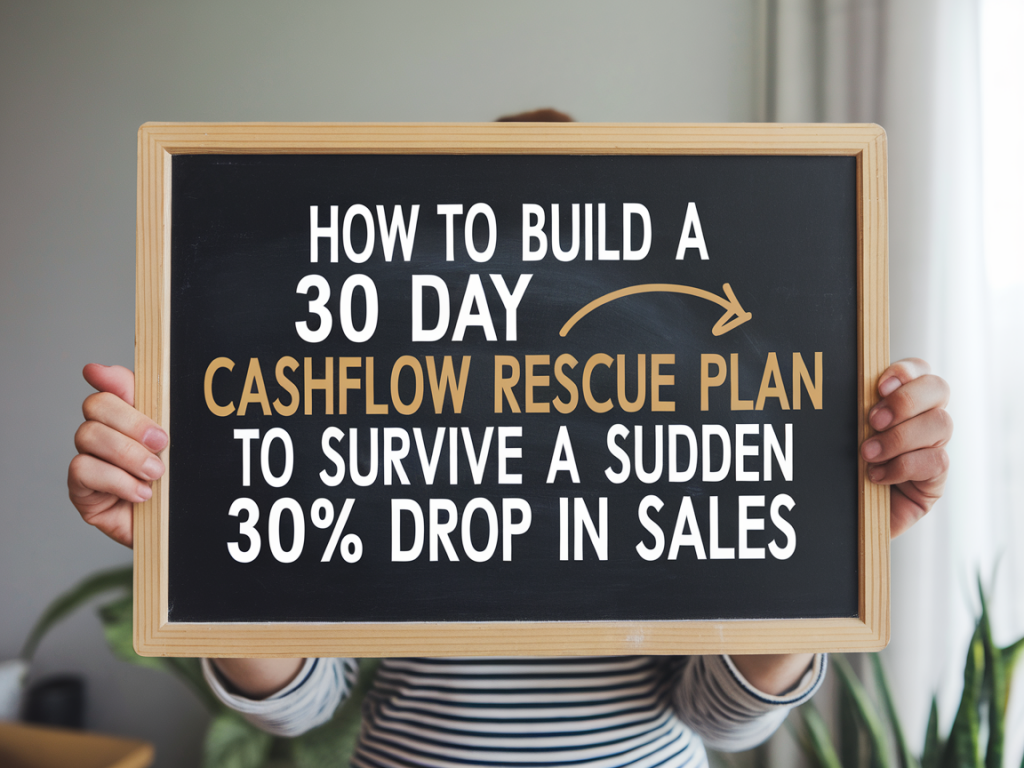 How to build a 30-day cashflow rescue plan to survive a sudden 30% drop in sales