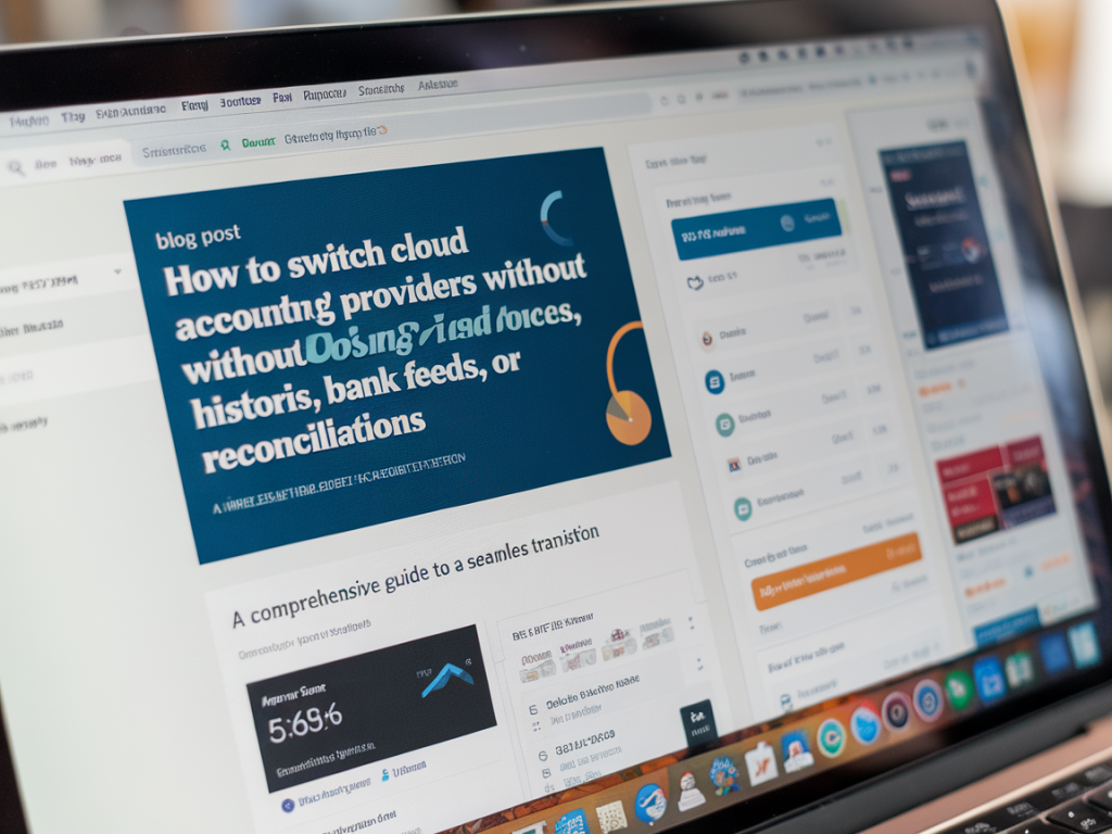How to switch cloud accounting providers without losing historic invoices, bank feeds or reconciliations