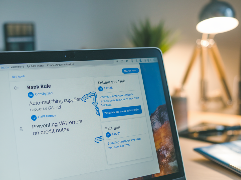 how to configure Xero bank rules to auto-match supplier refunds and stop VAT errors on credit notes