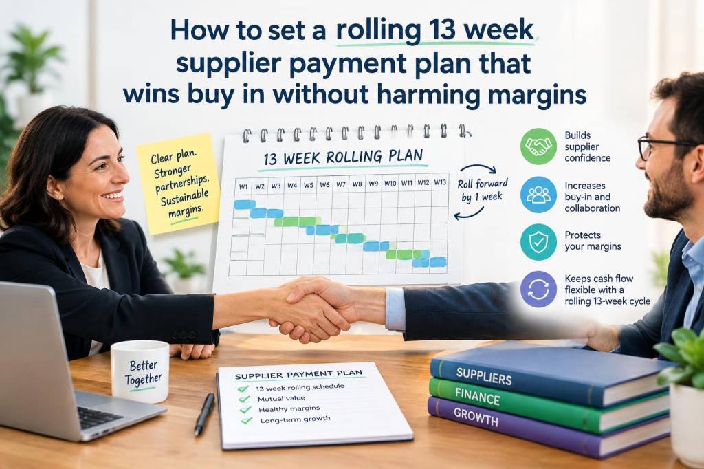 How to set a rolling 13-week supplier payment plan that wins buy-in without harming margins