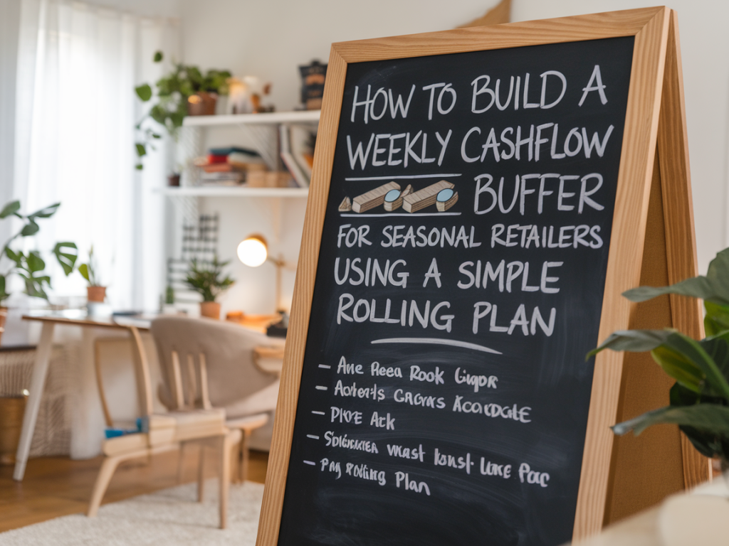 How to build a weekly cashflow buffer for seasonal retailers using a simple rolling plan
