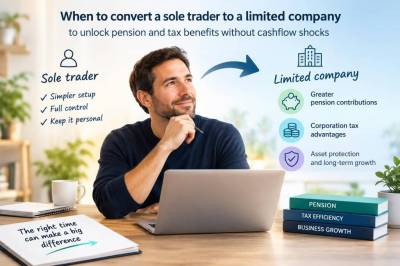 When to convert a sole trader to a limited company to unlock pension and tax benefits without cashflow shocks